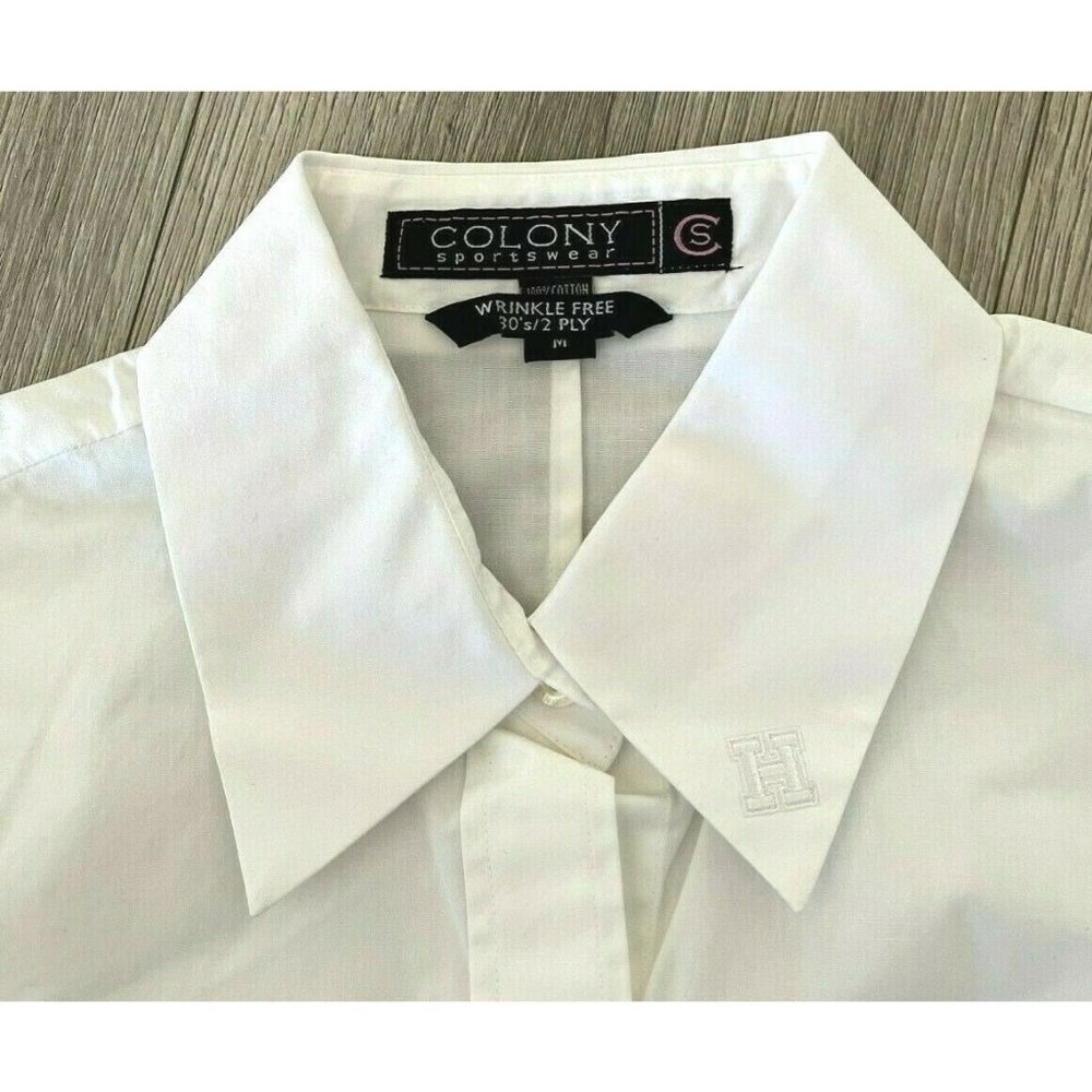 Harvard University Long Sleeve Button Down Shirt White Cotton Colony Women S-XL - Picture 2 of 7